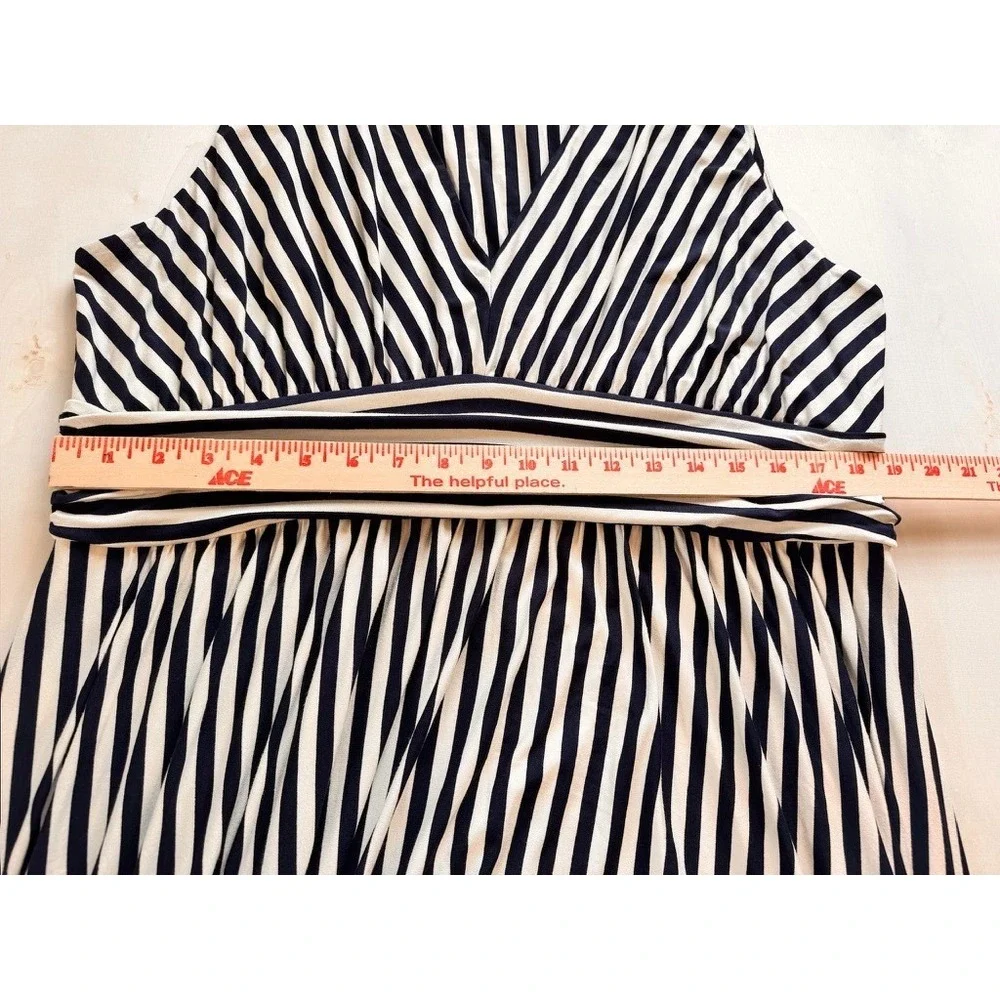 NWoT Boden Women's 20-22R Black White Stripe Elodie Jersey Maxi Dress